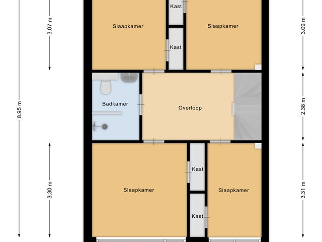 Plattegrond van Rouppe van der Voortlaan 76