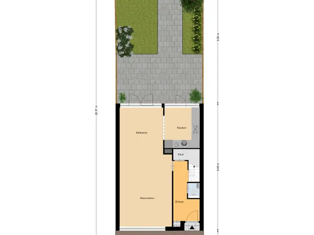 Plattegrond van Ockeghemstraat 6