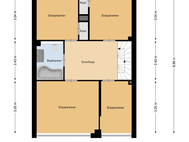 Plattegrond van Ockeghemstraat 6