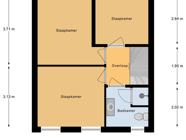 Plattegrond van Adriaan Poortersstraat 19