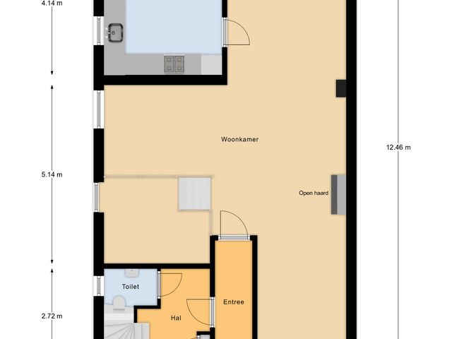 Plattegrond van St.-Lambertusstraat 14