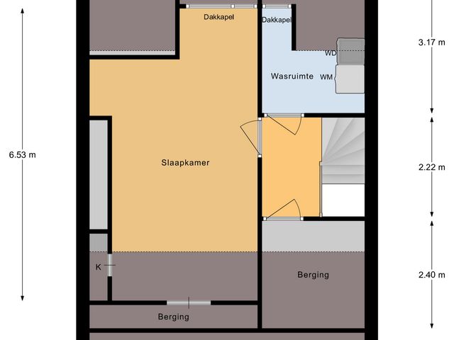 Plattegrond van Rouppe van der Voortlaan 15