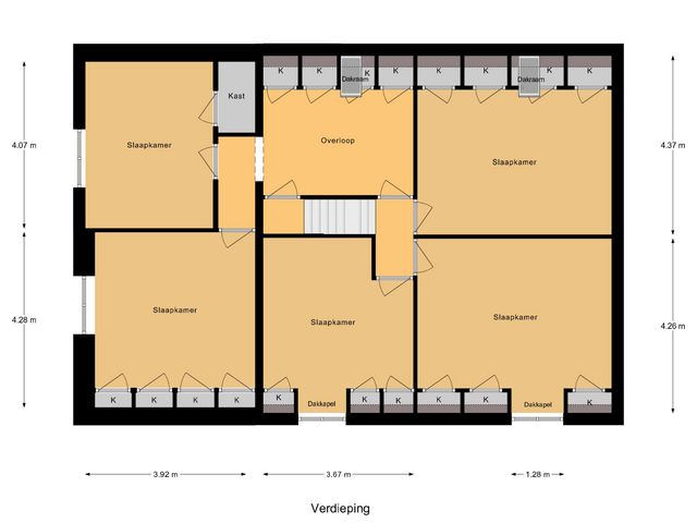 Plattegrond van Langeweg 38