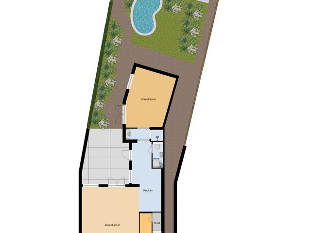 Plattegrond van Theresialaan 14
