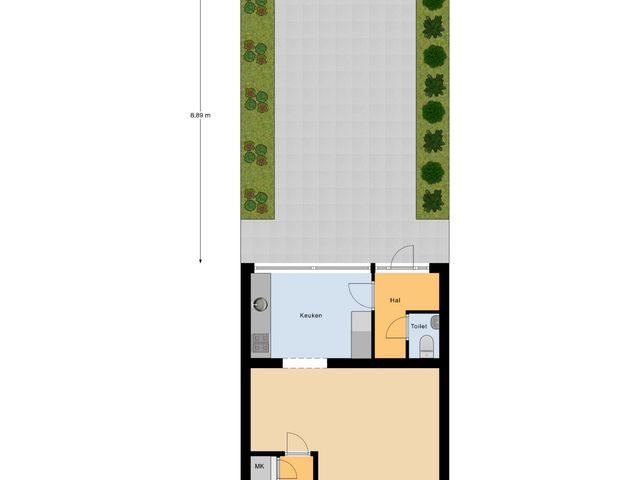 Plattegrond van Pieter Bruegellaan 23