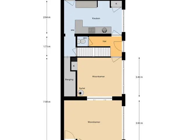 Plattegrond van St.-Barbarastraat 2