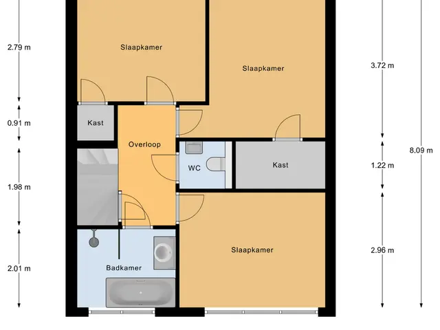 Plattegrond van Hadewychstraat 10