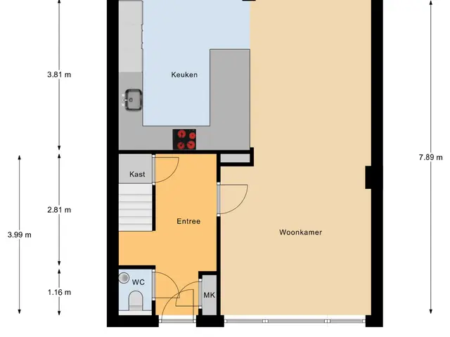 Plattegrond van Hadewychstraat 10