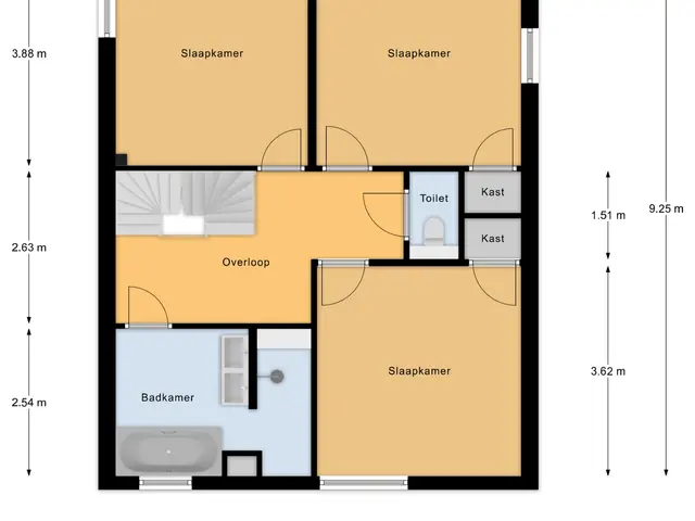 Plattegrond van Margrietlaan 19