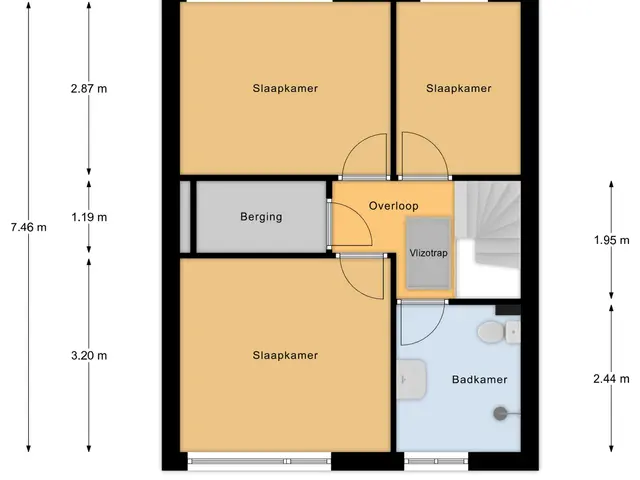 Plattegrond van Dr. de Brouwerstraat 4