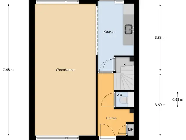 Plattegrond van Dr. de Brouwerstraat 4