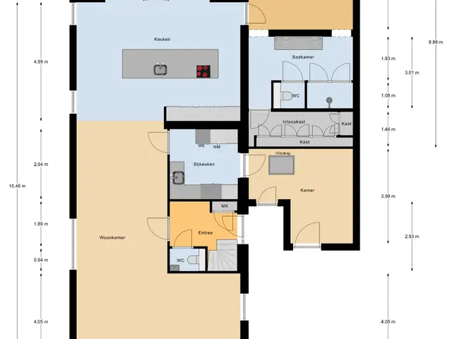Plattegrond van Broekwal 48