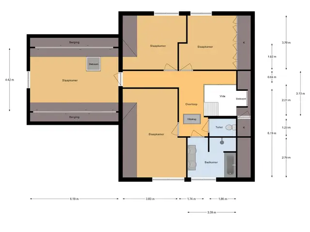 Plattegrond van Loverensestraat 5