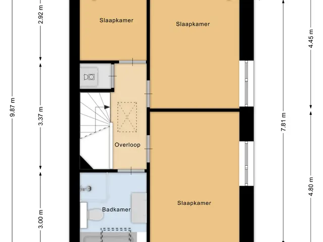 Plattegrond van Loverensestraat 27A