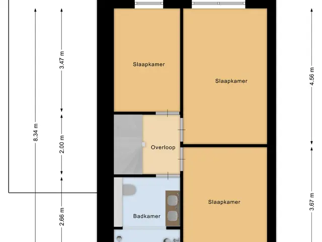 Plattegrond van Reigersbekstraat 8