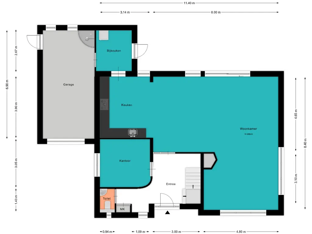 Plattegrond Rietveld 91B