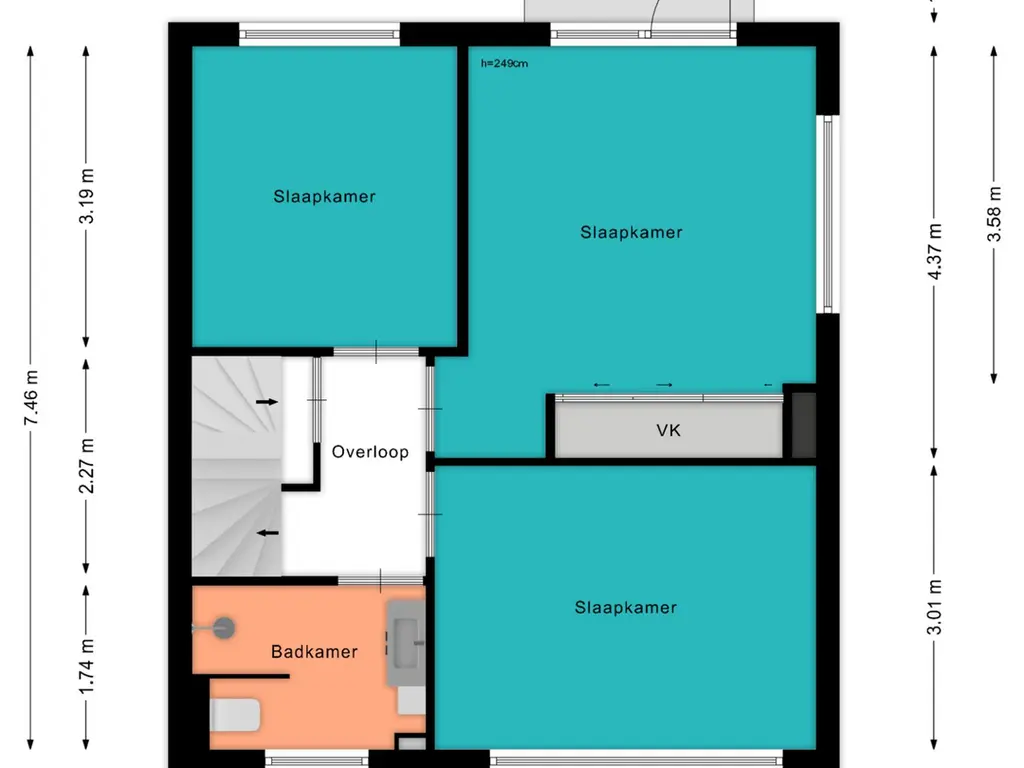 Plattegrond Veerlaan 14