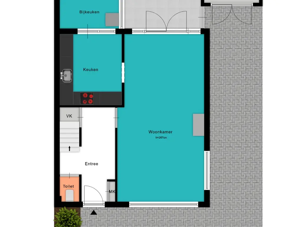 Plattegrond Veerlaan 14