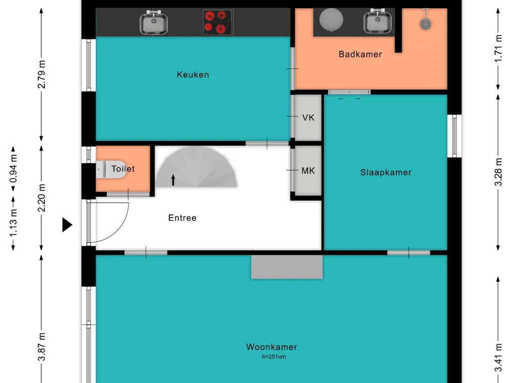 Plattegrond Raadhuisstraat 10