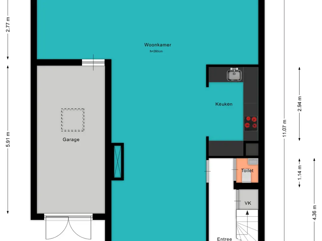 Plattegrond Rembrandtlaan 116