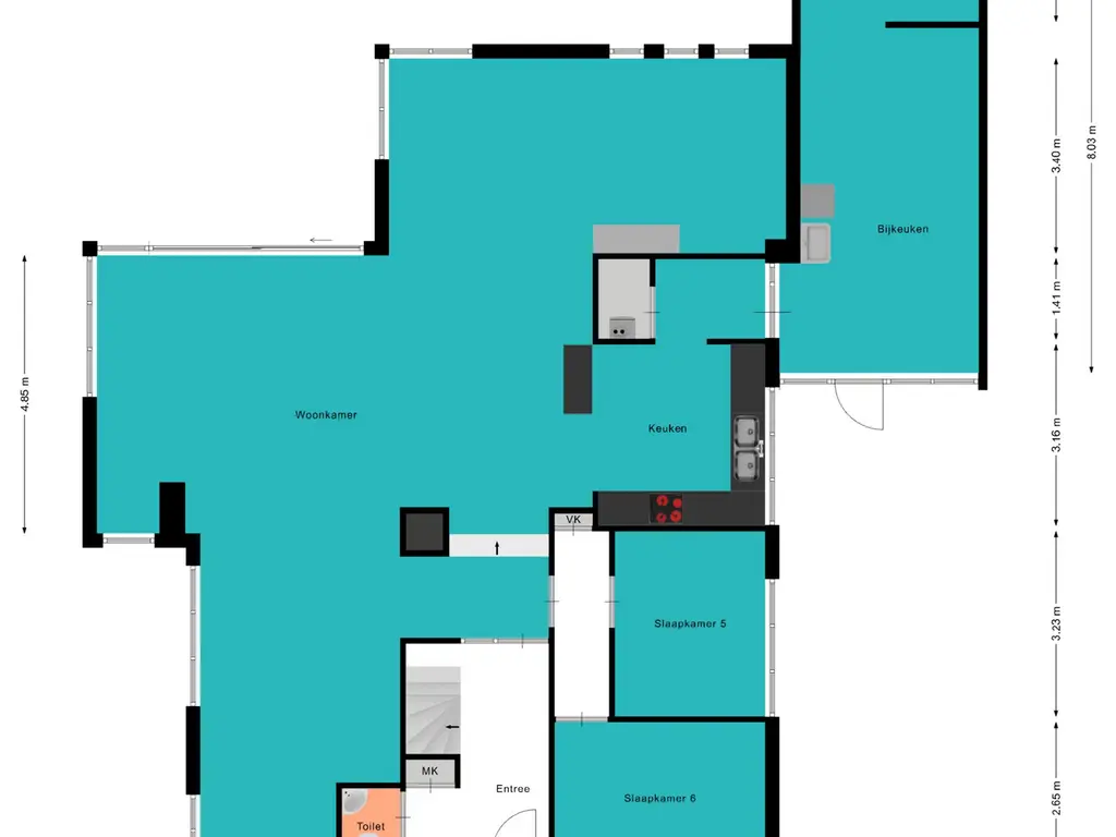 Plattegrond Waardsedijk 4