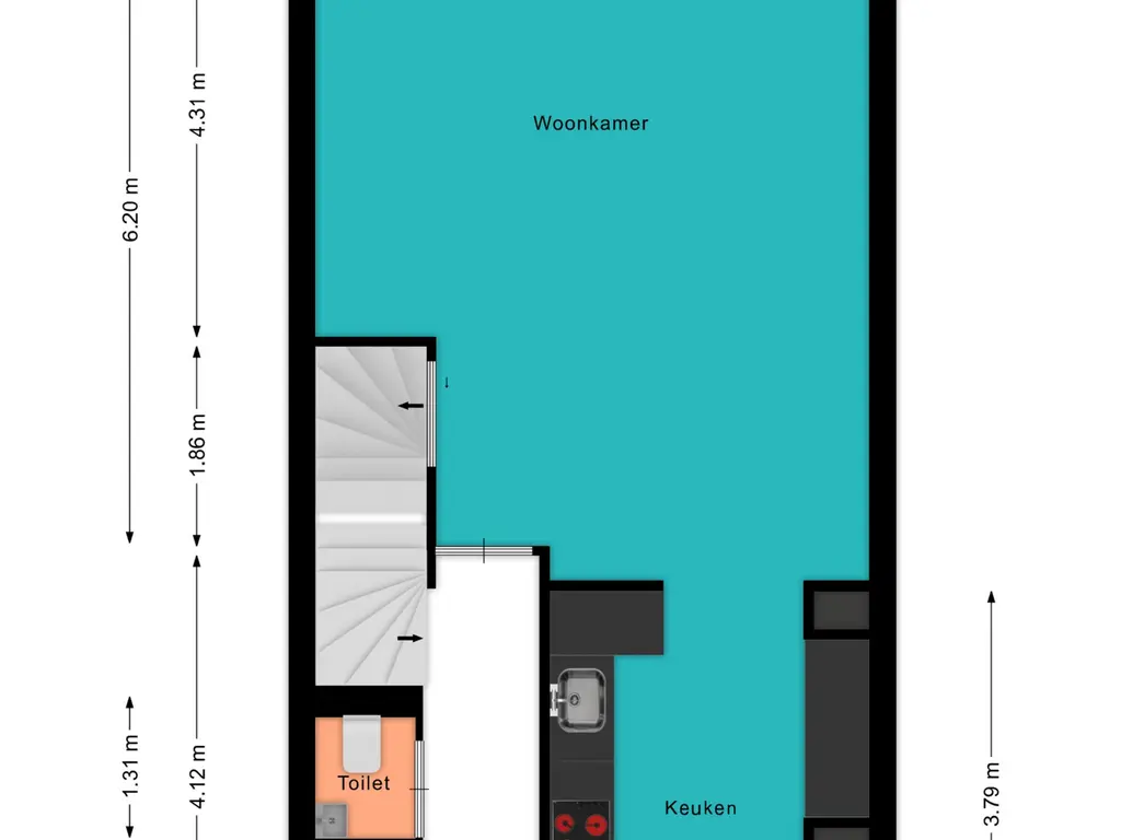 Plattegrond Hoge Rijndijk 4 5