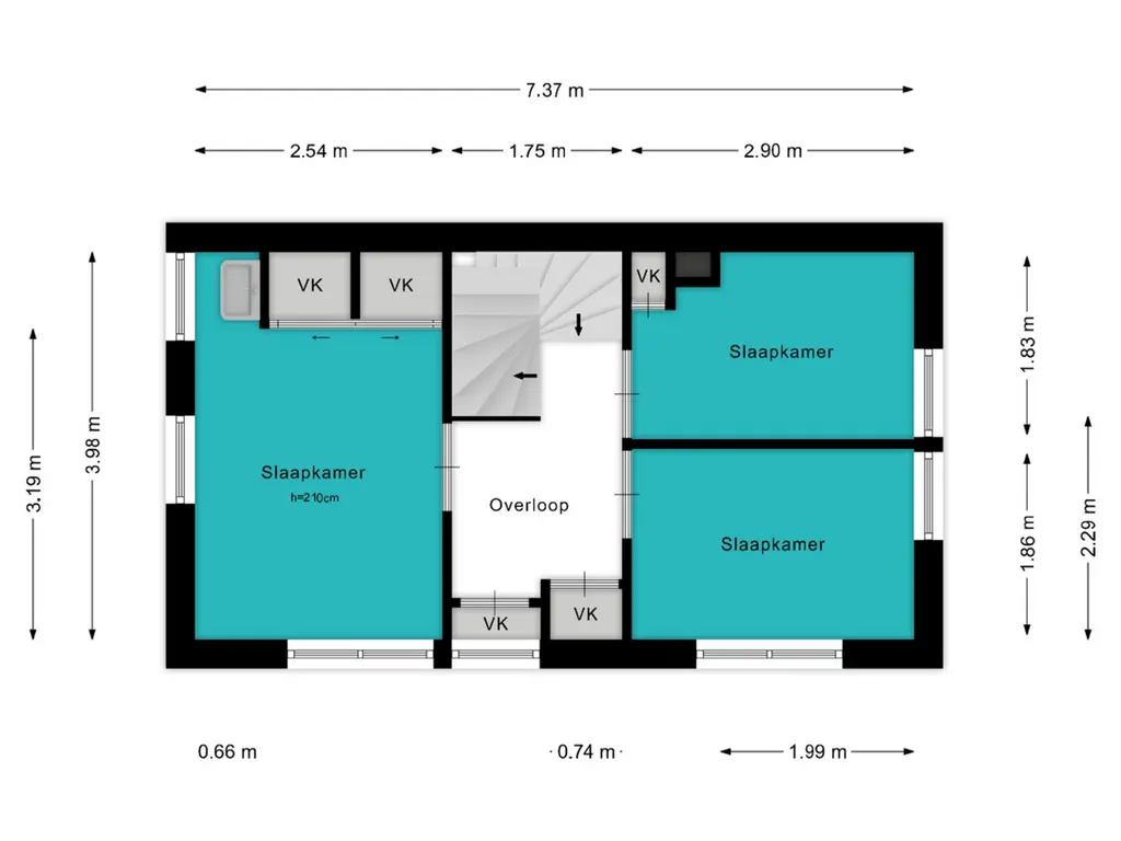 Plattegrond Weteringstraat 54