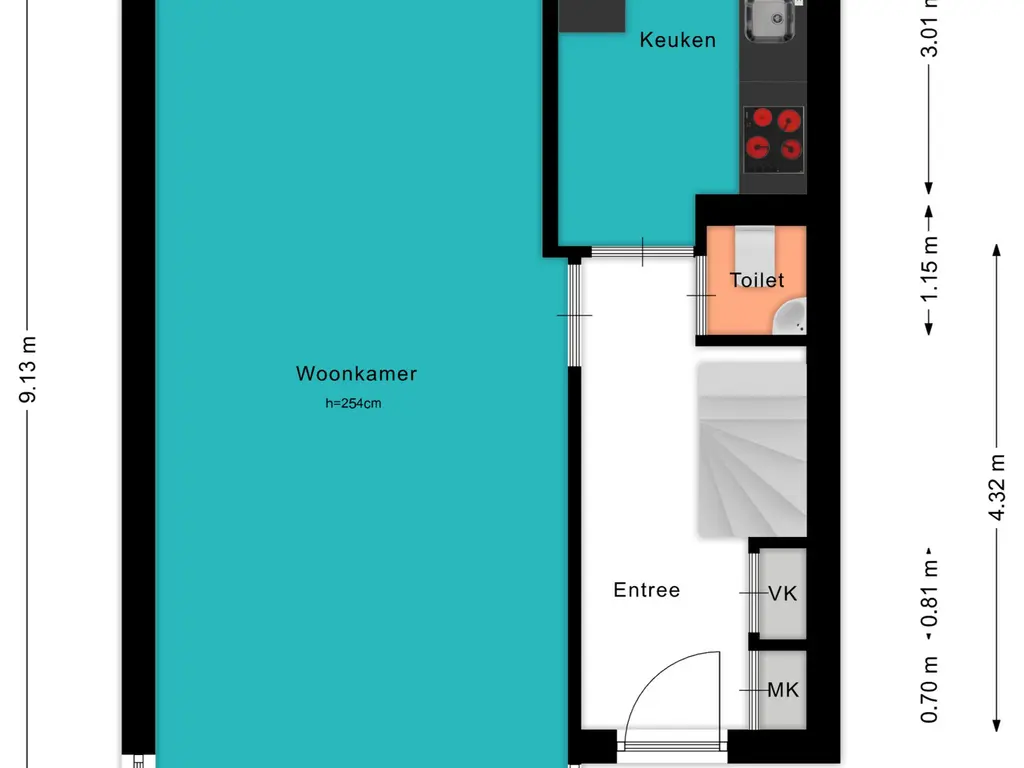Plattegrond Heinsiuslaan 17