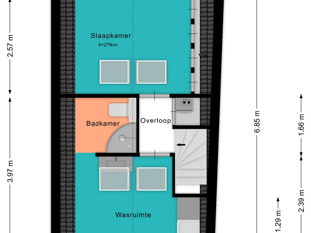Plattegrond Wijngaardstraat 32