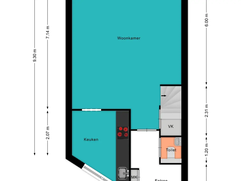 Plattegrond Harzstraat 2