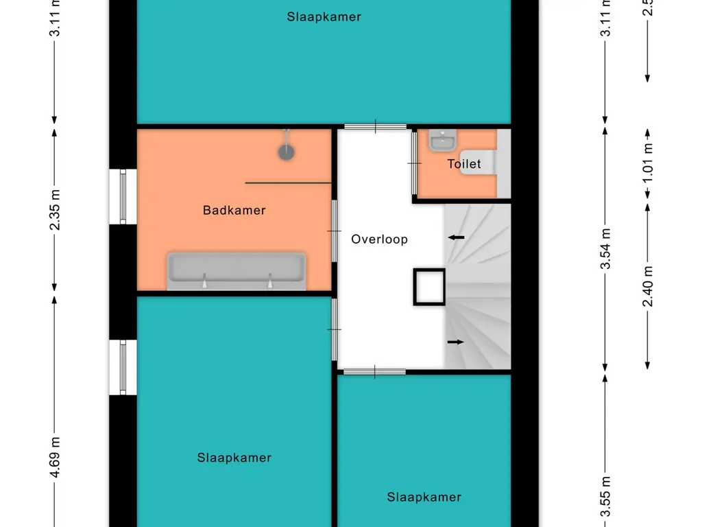 Plattegrond Pieter Lieftinckstraat 1