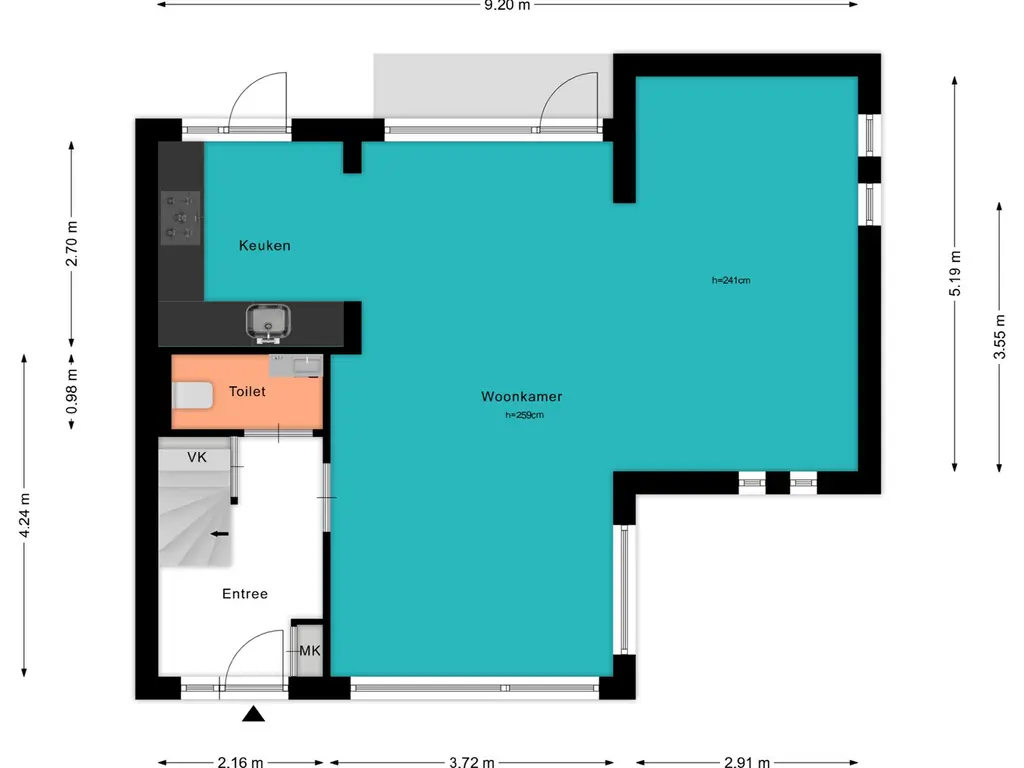 Plattegrond Appelstraat 2
