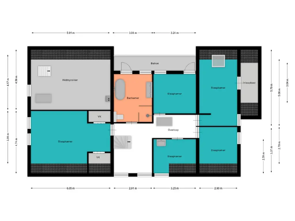 Plattegrond Rietveld 83B