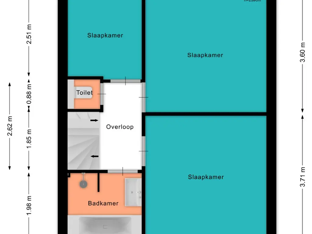Plattegrond Vreedenburghstraat 23