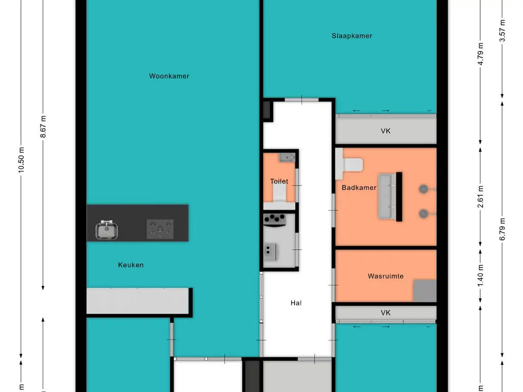 Plattegrond Veldzichtlaan 38