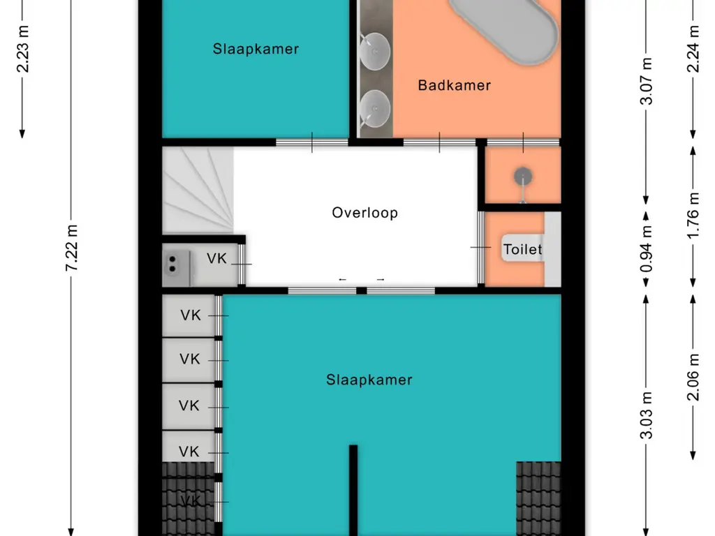 Plattegrond Lange Burchwal 23