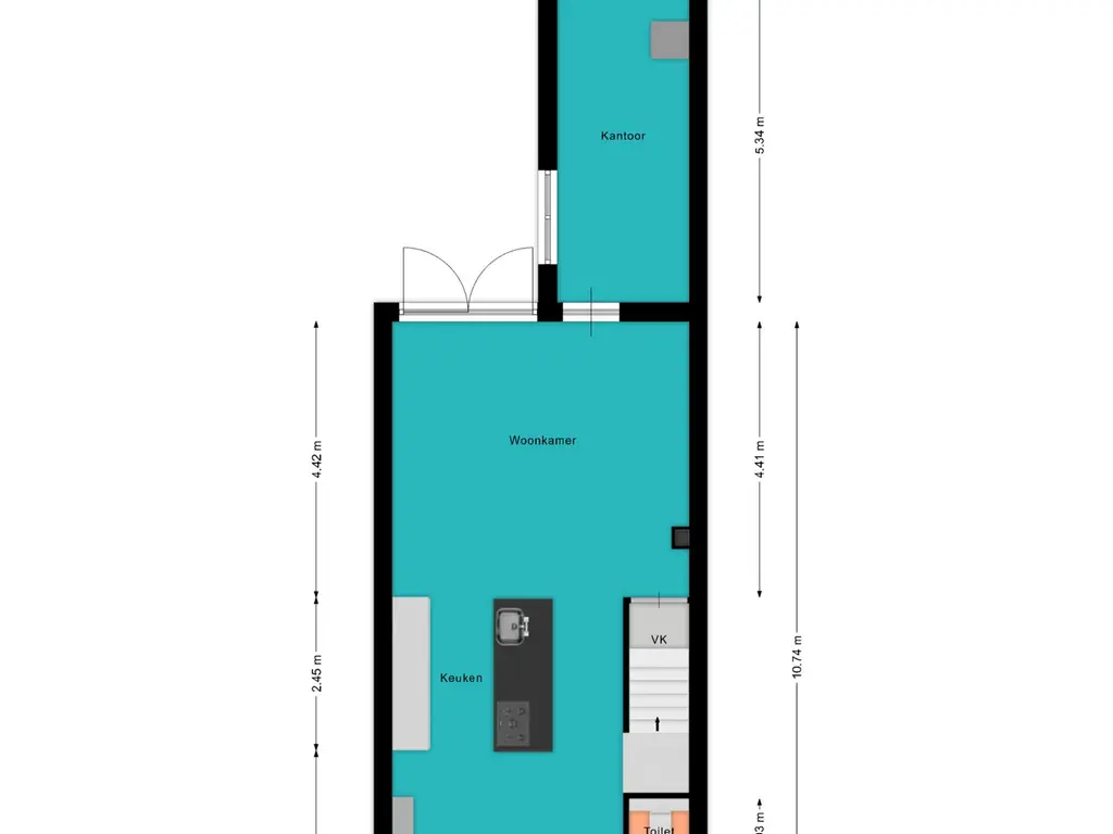 Plattegrond Willink van Collenstraat 38