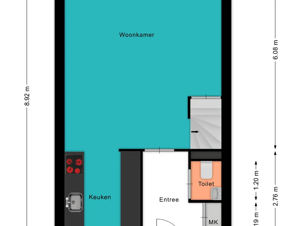 Plattegrond Burgemeester Groenenbergstraat 4