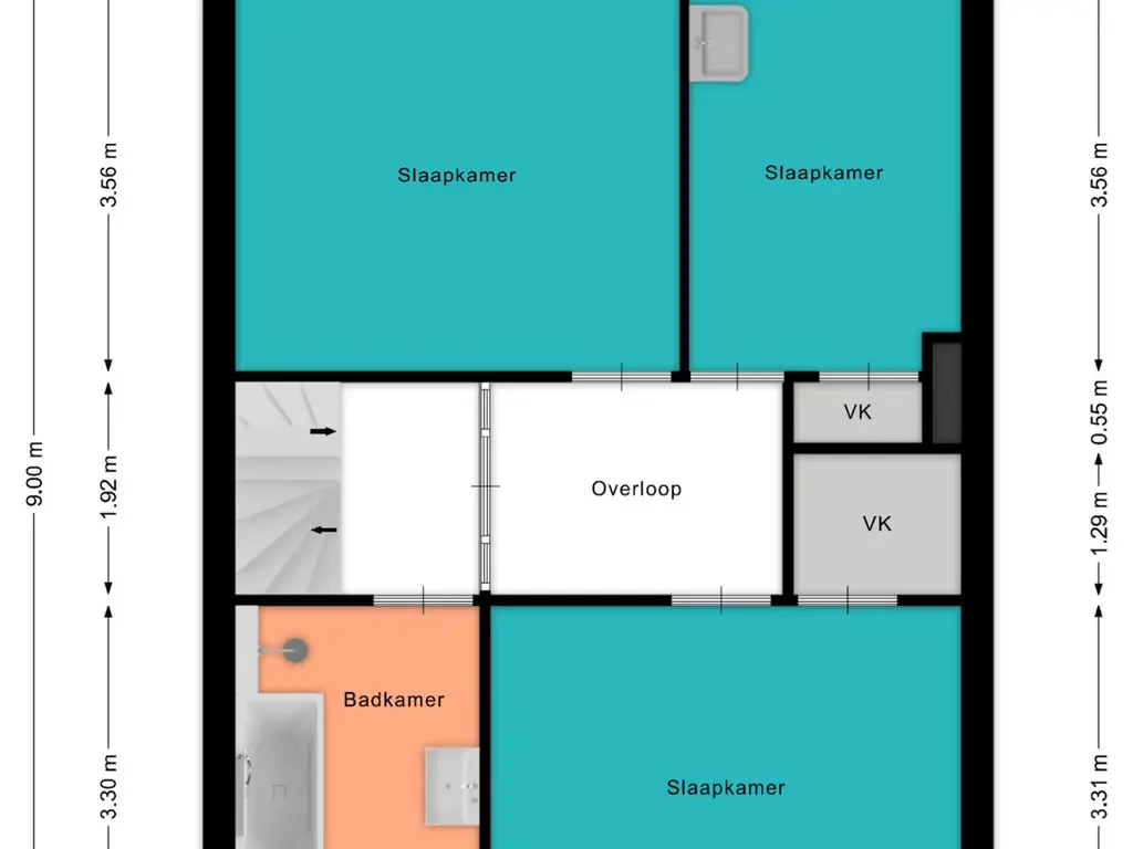 Plattegrond Frederik Hendriklaan 14