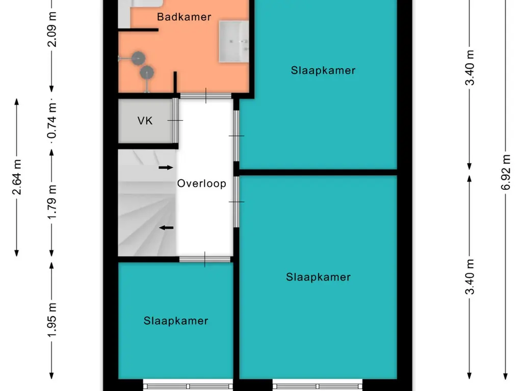 Plattegrond Prinsenlaan 75