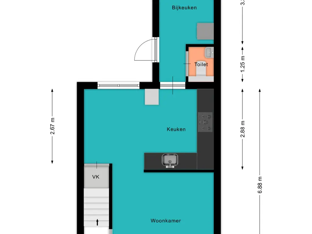 Plattegrond Prinsenlaan 75