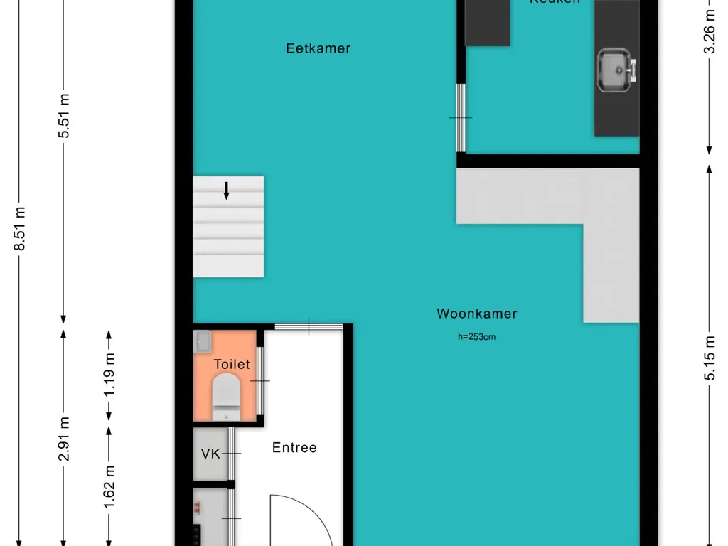 Plattegrond Heinsiuslaan 8