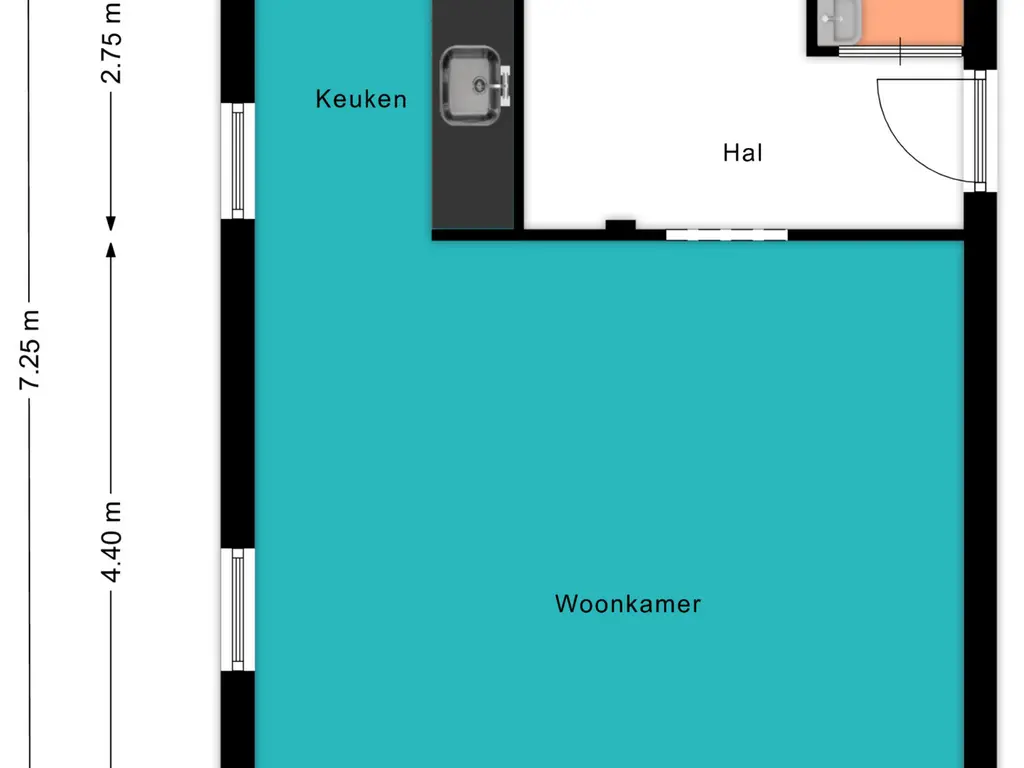 Plattegrond Havenstraat 7C