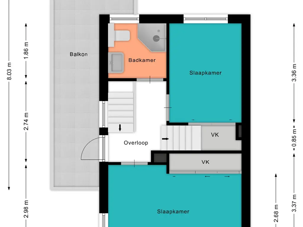 Plattegrond Willem van Naaldwijkstraat 5