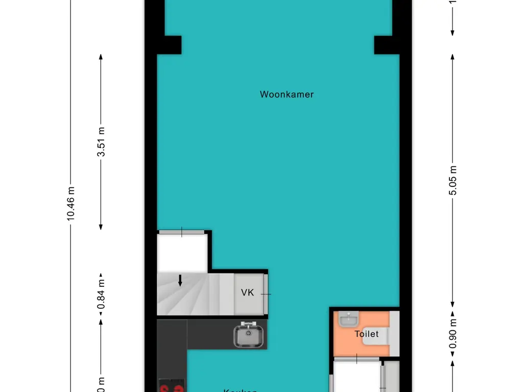 Plattegrond Bergstraat 10