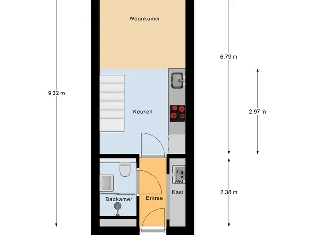 Plattegrond van van Assendelftstraat 114