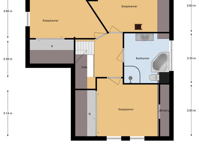 Plattegrond van Dijkstraat 22