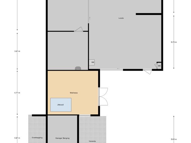 Plattegrond van Dijkstraat 22