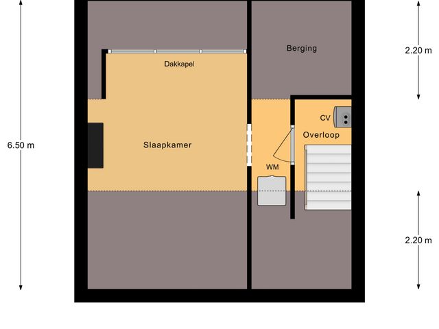 Plattegrond van De Huterstraat 43