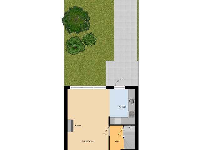 Plattegrond van De Huterstraat 43